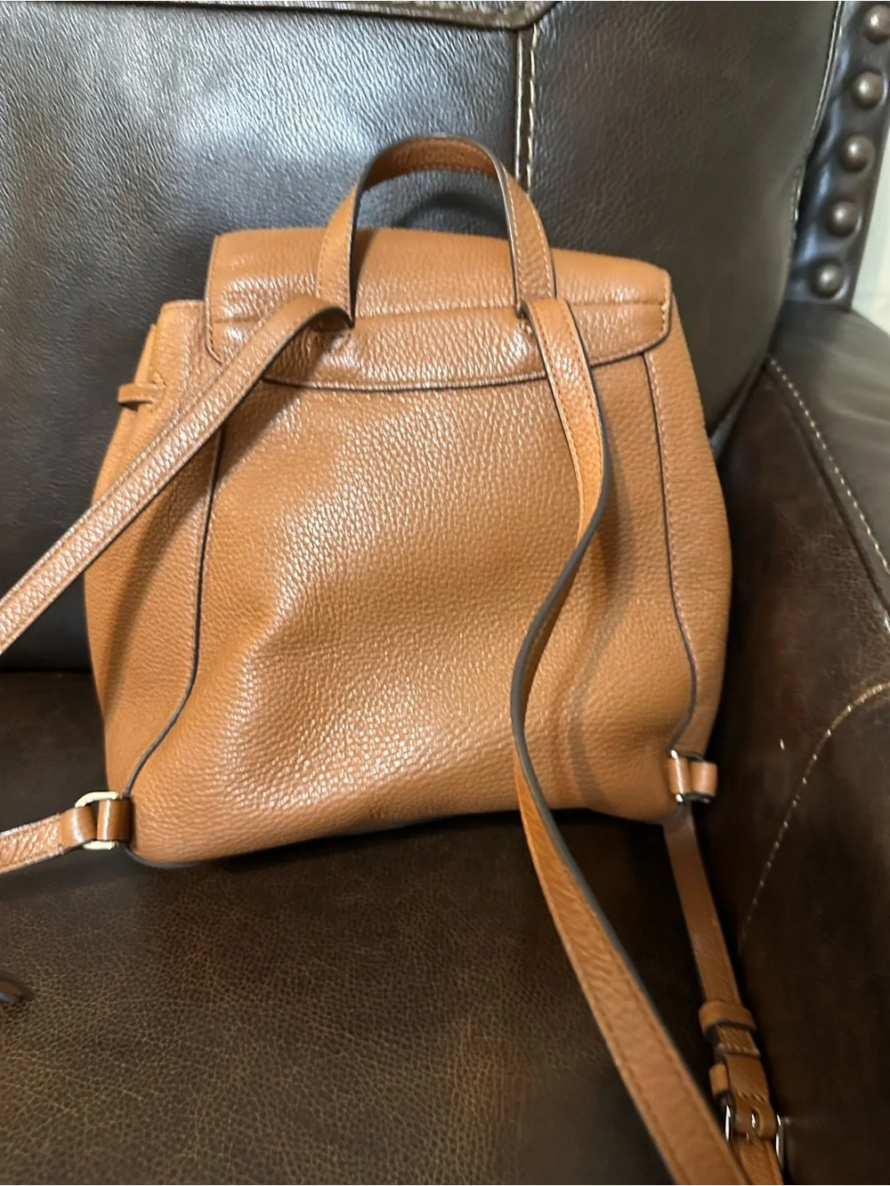 kate spade Brown Pebbled Leather Backpack